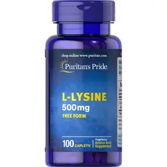 Puritan's Pride L-Lysine 500 mg 100 caps, Фасування: 100 caps, image 