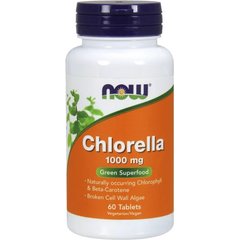 NOW Chlorella 1000 mg 60 tabs, NOW Chlorella 1000 mg 60 tabs  в интернет магазине Mega Mass