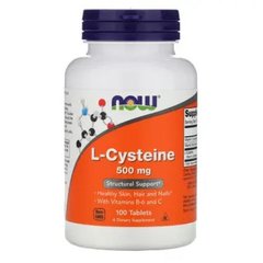 NOW L- Cysteine 500 mg 100 tabs, image 