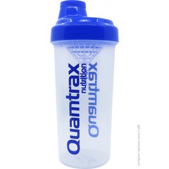 Quamtrax Shaker bottle 750 ml clear/blue, Quamtrax Shaker bottle 750 ml clear/blue  в интернет магазине Mega Mass