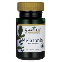 Swanson Melatonin 3 mg 60 caps, Swanson Melatonin 3 mg 60 caps  в интернет магазине Mega Mass