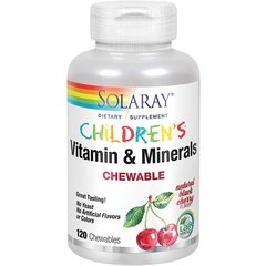 Solaray Children's Vitamin & Minerals 120 chewables, Solaray Children's Vitamin & Minerals 120 chewables  в интернет магазине Mega Mass
