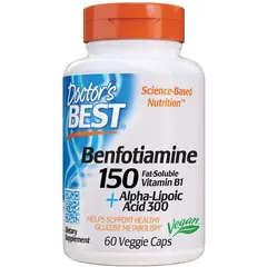 Doctor's Best Best Benfotiamine 150 + Alpha-Lipoic Acid 300 60 Veggie Caps, Doctor's Best Best Benfotiamine 150 + Alpha-Lipoic Acid 300 60 Veggie Caps  в интернет магазине Mega Mass