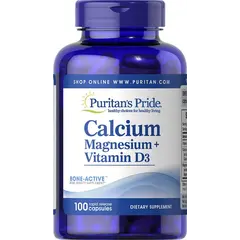 Puritan's Pride Calcium Magnesium plus Vitamin D3 100 caps, image 