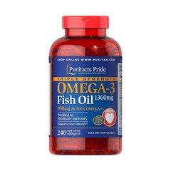 Puritan’s Pride Triple Strength Omega-3 Fish Oil 1360 mg (950 mg active omega-3), Фасовка: 240 tabs, Puritan’s Pride Triple Strength Omega-3 Fish Oil 1360 mg (950 mg active omega-3), Фасовка: 240 tabs  в интернет магазине Mega Mass
