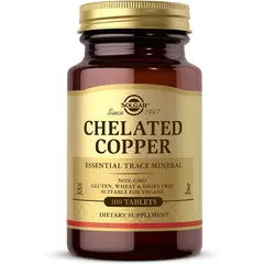 Solgar Chelated Copper 100 tabs, image 
