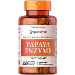 Puritan’s Pride Papaya Enzyme 250 tabs, Puritan’s Pride Papaya Enzyme 250 tabs  в интернет магазине Mega Mass
