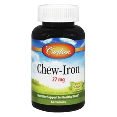 Carlson Chewable Iron 27 mg 60 tabs Grape, image 