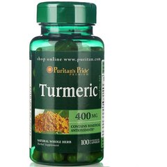 Puritan's Pride Turmeric 400 mg 100 caps, Puritan's Pride Turmeric 400 mg 100 caps  в интернет магазине Mega Mass