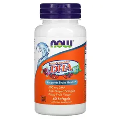 NOW Kids Chewable DHA 60 softgels, NOW Kids Chewable DHA 60 softgels  в интернет магазине Mega Mass