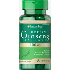 Puritan's Pride Korean Ginseng extract 100 mg 60 caps, image 