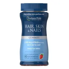 Puritan's Pride Hair Skin Nails 80 Gummies Strawberry, Puritan's Pride Hair Skin Nails 80 Gummies Strawberry  в интернет магазине Mega Mass