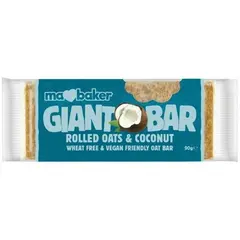 Ma Baker Giant Bar 90g Rolled Oats, Вкусы: Coconut / Кокос, Ma Baker Giant Bar 90g Rolled Oats, Вкусы: Coconut / Кокос  в интернет магазине Mega Mass