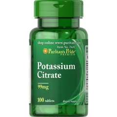 Puritan’s Pride Potassium Citrate 99 mg 100 tabs, image 