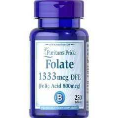 Puritan's Pride Folate 1333 mcg 250 tab, Puritan's Pride Folate 1333 mcg 250 tab  в интернет магазине Mega Mass