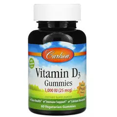 Carlson Kid's Vitamin D3 1,000 IU (25mcg) 60 gummies Fruit flavors, Carlson Kid's Vitamin D3 1,000 IU (25mcg) 60 gummies Fruit flavors  в интернет магазине Mega Mass