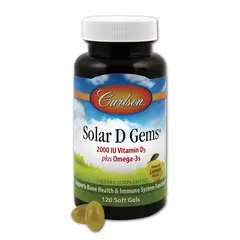 Carlson Solar D Gems 120 softgels Lemon, image 