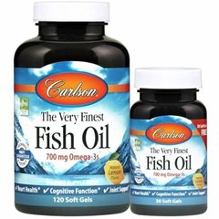 Carlson Fish Oil 700mg 120+30 softgels, image 