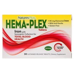 Nature's Plus Hema-Plex 30 tabs, Nature's Plus Hema-Plex 30 tabs  в интернет магазине Mega Mass