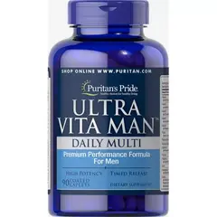 Puritan's Pride Ultra Vita Man 90 caps, Puritan's Pride Ultra Vita Man 90 caps  в интернет магазине Mega Mass