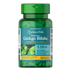 Puritan's Pride Ginkgo Biloba 120 mg 30 caps, image 