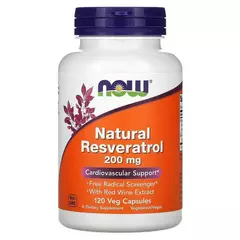 NOW Natural Resveratrol 200 mg 120 caps, image 