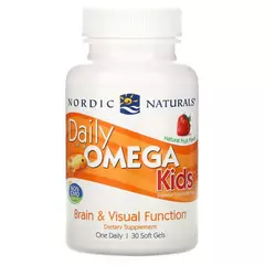 Nordic Naturals Daily Omega Kids 30 softgels Natural Fruit Flavor, image 