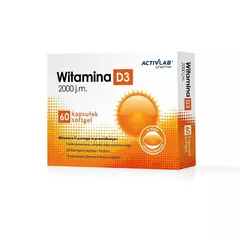 Activlab Pharma Vitamin D3 2000 IU 60 softgels, image 