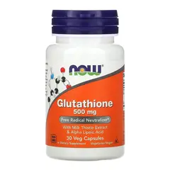NOW Glutathione 500mg 30 Veg Capsules, NOW Glutathione 500mg 30 Veg Capsules  в интернет магазине Mega Mass