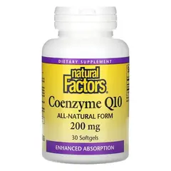 Natural Factors Coenzyme Q10 200mg 30 Softgels, image 