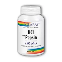 Solaray Betaine HCL with Pepsin 650 mg 100 caps, image 