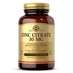 Solgar Zinc Citrate 30 mg 100 caps, image 