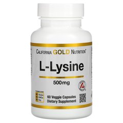 California Gold Nutrition L-Lysine 500 mg 60 caps, California Gold Nutrition L-Lysine 500 mg 60 caps  в интернет магазине Mega Mass