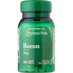 Puritan's Pride Boron 3 mg 100 tabs, Puritan's Pride Boron 3 mg 100 tabs  в интернет магазине Mega Mass