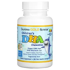 California Gold Nutrition Children's DHA 180 softgels Strawberry - Lemon, California Gold Nutrition Children's DHA 180 softgels Strawberry - Lemon  в интернет магазине Mega Mass