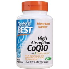 Doctor`s BEST CoQ10 200 mg 60 veg caps, image 