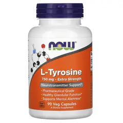 NOW L-Tyrosine 750mg 90 Caps, NOW L-Tyrosine 750mg 90 Caps  в интернет магазине Mega Mass