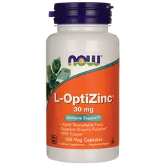 NOW L-Opti Zinc 30 mg 100 caps, image 