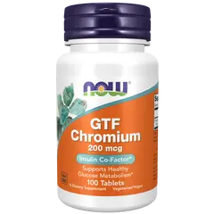 NOW GTF Chromium 200 mcg 100 tabs, image 