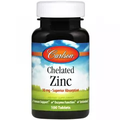 Carlson Chelated Zinc 30 mg 100 tabs, image 