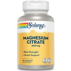 Solaray Magnesium Citrate 400 mg 90 caps, image 