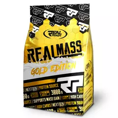Real Pharm Real Mass Gold Edition 3000 g, Фасування: 3000 g, Смак:  Strawberry / Полуниця, image 