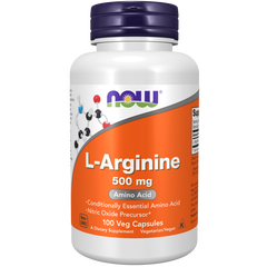 NOW L-Arginine 500 mg 100 caps, Фасовка: 100 caps, image 