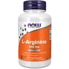 NOW L-Arginine 500 mg 100 caps, Фасовка: 100 caps, NOW L-Arginine 500 mg 100 caps, Фасовка: 100 caps  в интернет магазине Mega Mass