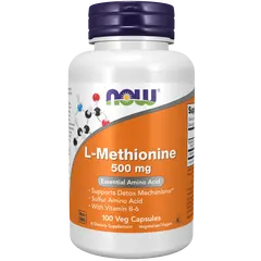 NOW L-Methionine 500 mg 100 caps, NOW L-Methionine 500 mg 100 caps  в интернет магазине Mega Mass