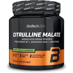 Biotech Citrulline Malate 300 g, Фасовка: 300 g, Смак: Green Apple / Зелене Яблуко, image 