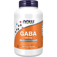 NOW GABA 500 mg 200 caps, Фасовка: 200 caps, image 