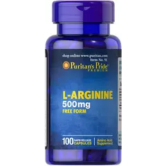 Puritan's Pride L-Arginine 500 mg 100 caps, image 