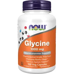 NOW Glycine 1000 mg 100 caps, NOW Glycine 1000 mg 100 caps  в интернет магазине Mega Mass