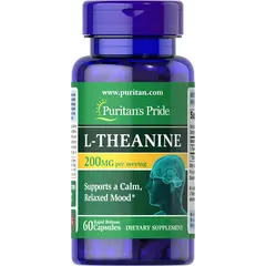 Puritan's Pride L-Theanine 200 mg 60 caps, Фасування: 60 caps, image 